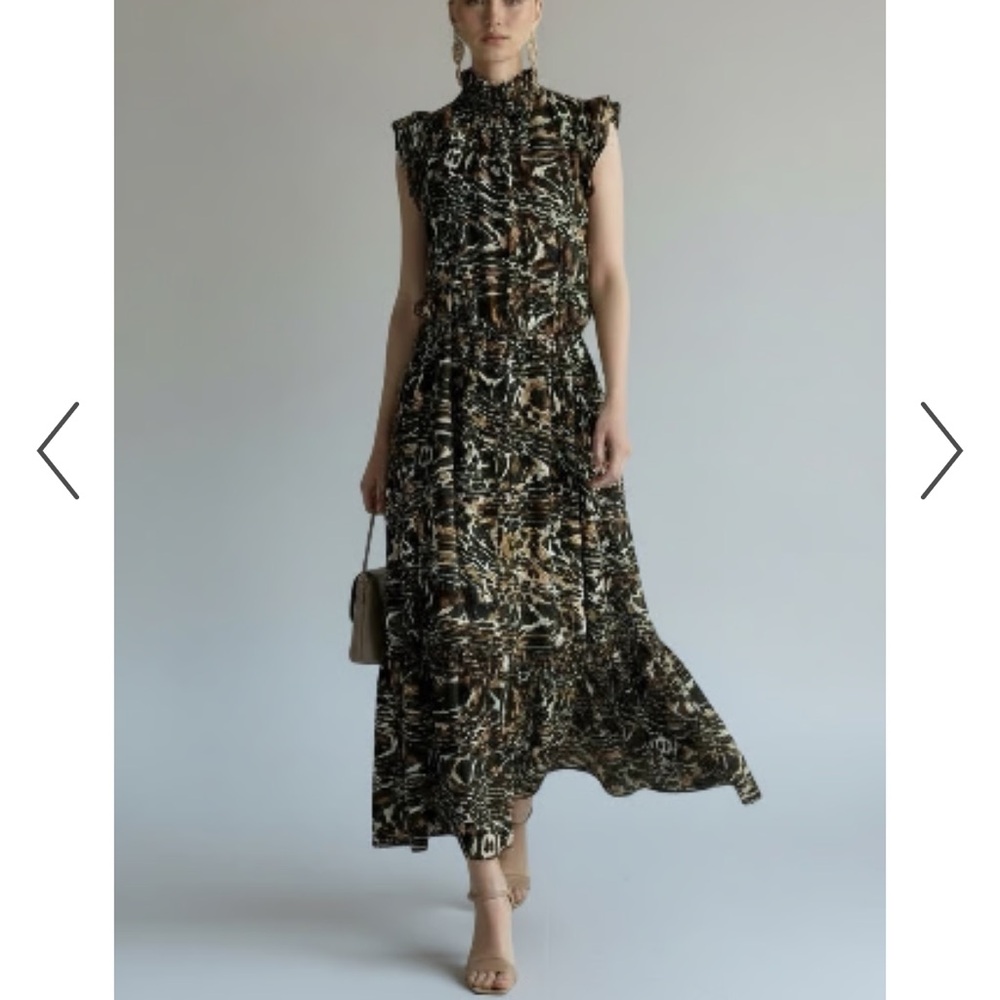 Steve Madden Black and Brown Maxi Dress